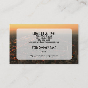 Chicago Skyline at Sunset Business Card