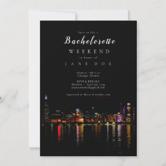 Chicago Skyline Bachelorette Party Invitation