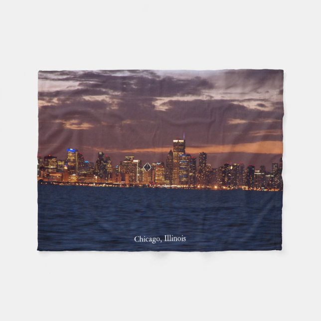 Chicago Skyline blanket (Front (Horizontal))