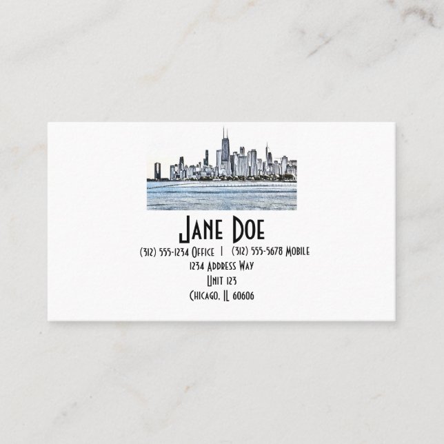 Chicago Skyline Business Cards (Front)