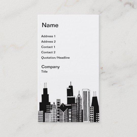Chicago Skyline Business Cards | Zazzle.com