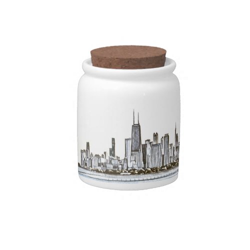 Chicago Skyline Candy Jar