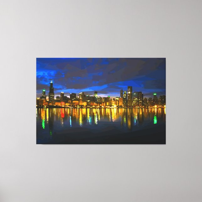 Chicago Skyline Canvas Print (Front)