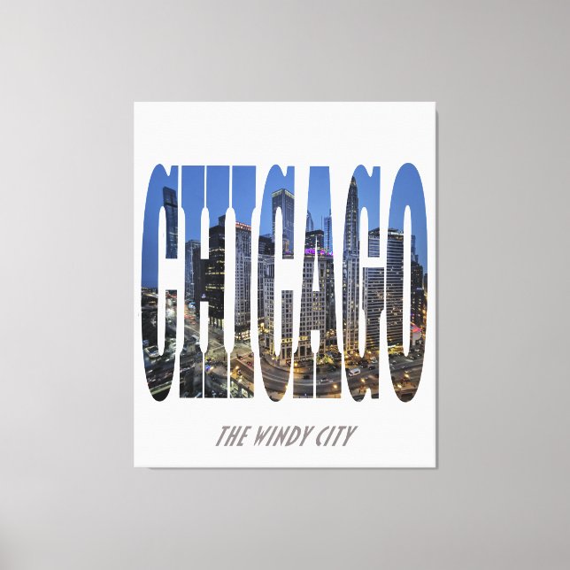 Chicago Skyline Canvas Print (Front)