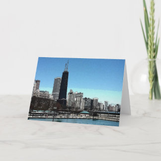 Chicago skyline card