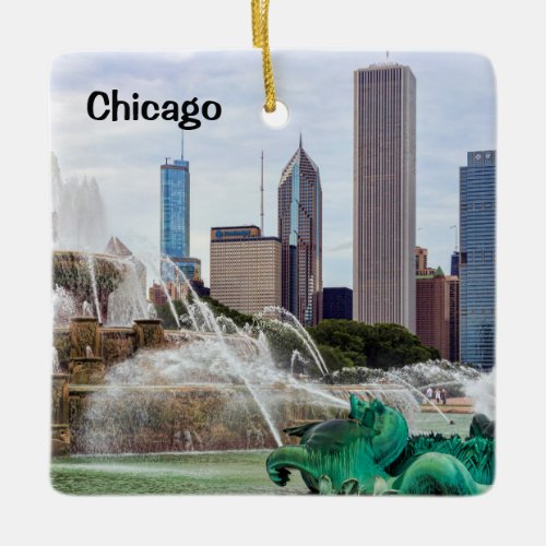 Chicago Skyline Ceramic Ornament