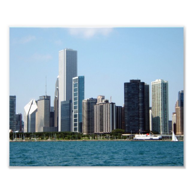 Chicago Skyline Cityscape Photography Print (Front)