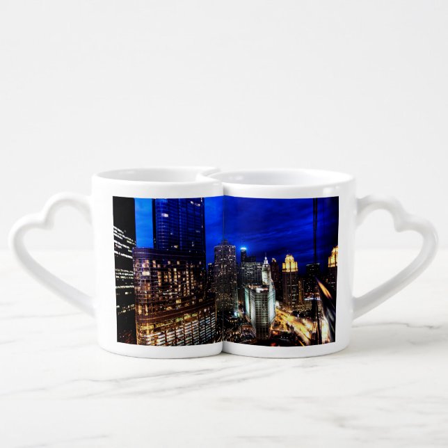 Chicago Skyline Coffee Mug Set (Back Nesting)