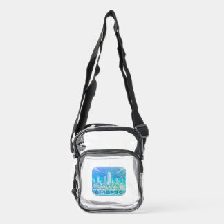 Chicago Skyline Custom Clear Crossbody Bag