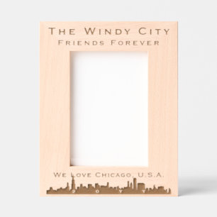 Chicago Skyline Custom Title, Year, Family Friends Engraved Frames
