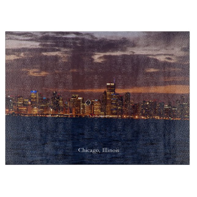 Chicago Skyline cutting board (Front)