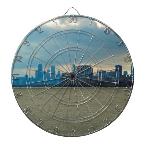 Chicago skyline dart board