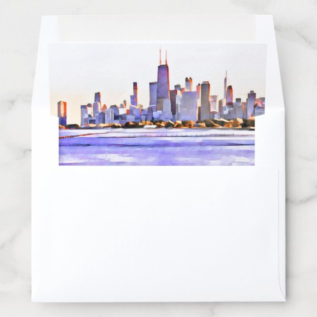 Chicago Skyline Envelope Liner (In Envelope)