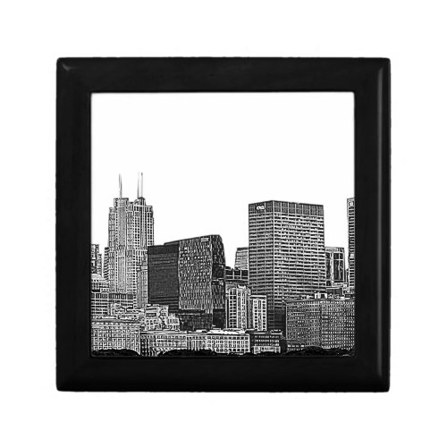 Chicago Skyline Etched Gift Box