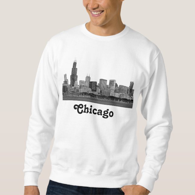 Chicago Skyline Etched Sweatshirt (Front)