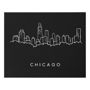 Chicago Skyline Faux Canvas Print