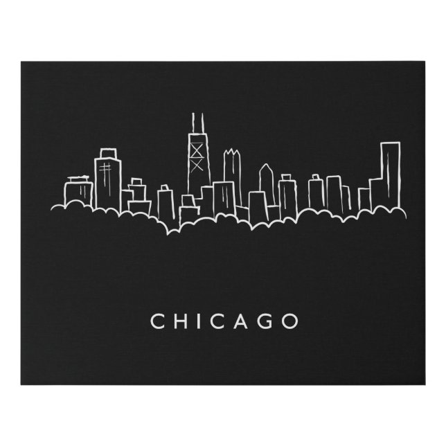 Chicago Skyline Faux Canvas Print (Front)