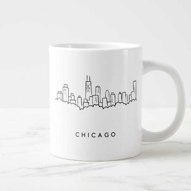 Chicago Skyline Giant Coffee Mug (Right)