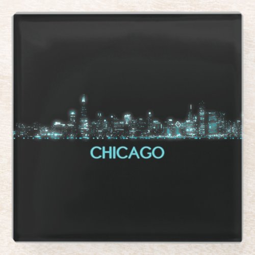 Chicago Skyline Glass Coaster