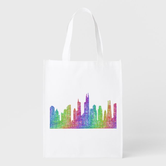 Chicago skyline grocery bag (Front)