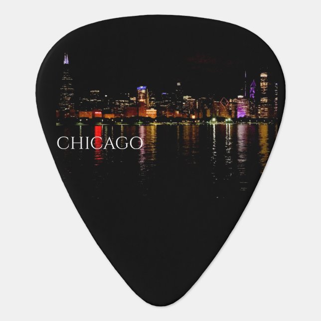Chicago Skyline Guitar Pick (Front)