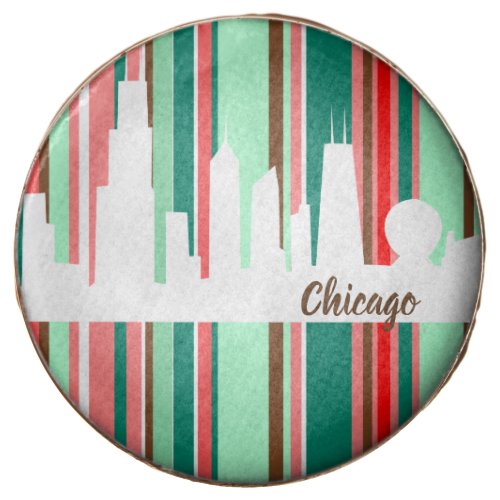 Chicago skyline Happy Holidays Chocolate Covered Oreo