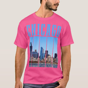 Chicago Skyline Illinois Vintage Pride Chicago  T-Shirt