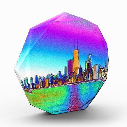 Chicago Skyline in Colored Foil Award