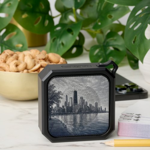 Chicago Skyline in Pointillist Art Bluetooth Speaker