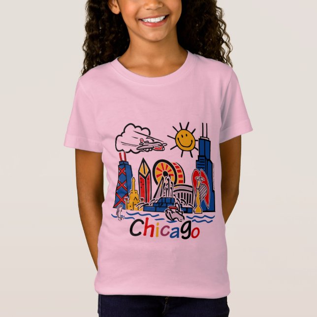 Chicago Skyline Kids Skyline T-Shirt (Front)