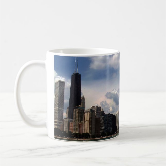 Chicago Skyline Lake Michigan Summer Coffee Mug (Left)