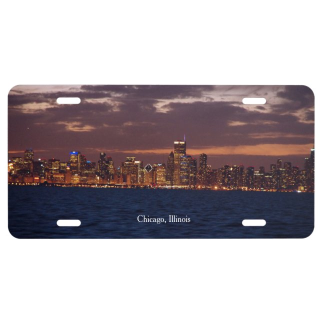 Chicago skyline license plate (Front)