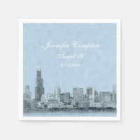 Chicago Skyline Light Blue BG Sweet 16