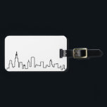 Chicago Skyline Luggage Tag<br><div class="desc">Show your support for the Windy City with this subtle yet stylish range of skyline design products. The perfect gift for a native Chicagoan or to remember a wonderful visit by. Fully customizable to add a personal touch to each product.</div>