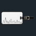 Chicago Skyline Luggage Tag<br><div class="desc">Show your support for the Windy City with this subtle yet stylish range of skyline design products. The perfect gift for a native Chicagoan or to remember a wonderful visit by. Fully customizable to add a personal touch to each product.</div>