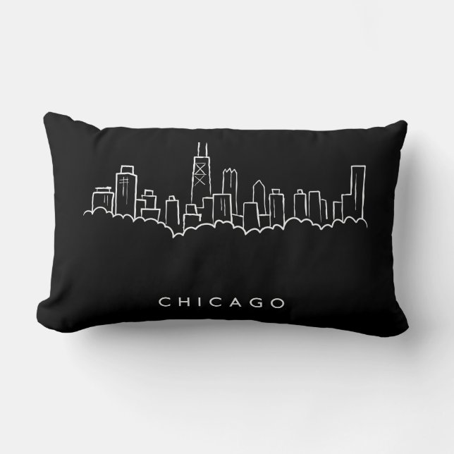 Chicago Skyline Lumbar Pillow (Front)