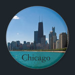 Chicago Skyline Magnet<br><div class="desc">Chicago skyline including Hancock building from the beach</div>