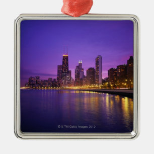 Chicago Skyline Metal Ornament