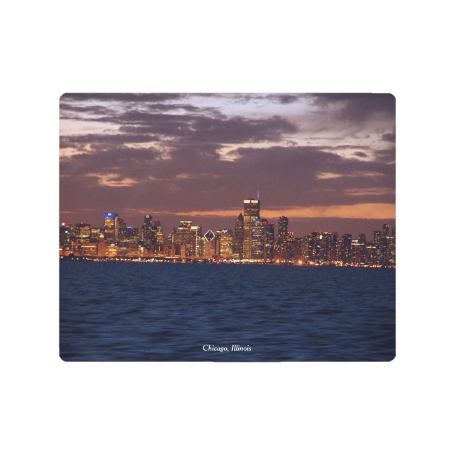 Chicago Skyline metallic wall art (Front)
