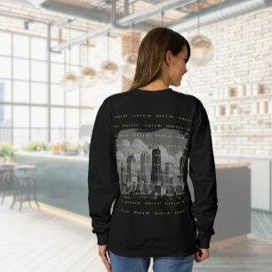 Chicago Skyline Modern Urban Custom Holiday Sweatshirt