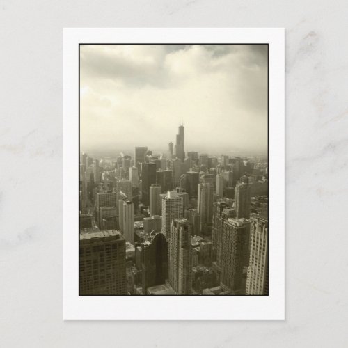 Chicago Skyline Mono Postcard
