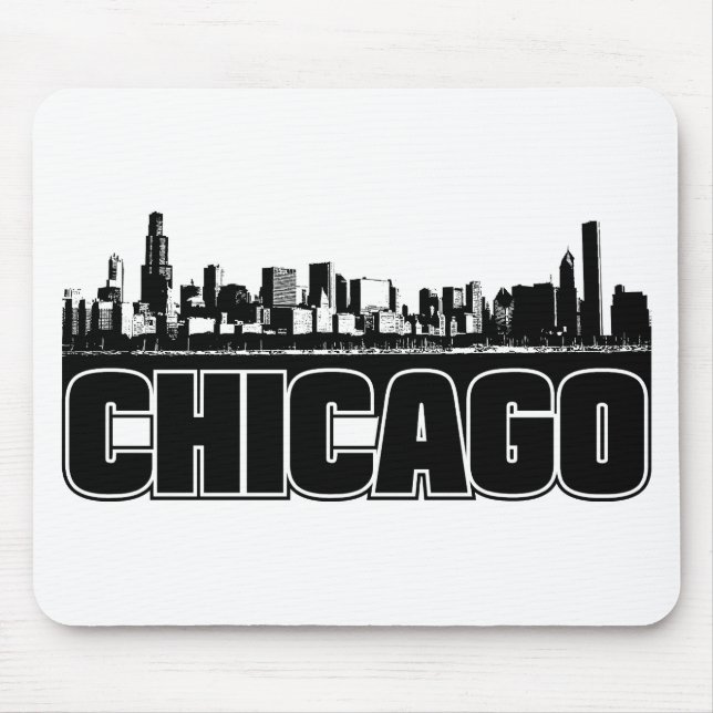 Chicago Skyline Mouse Pad (Front)