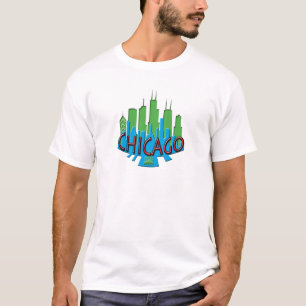Chicago Skyline newwave primary T-Shirt