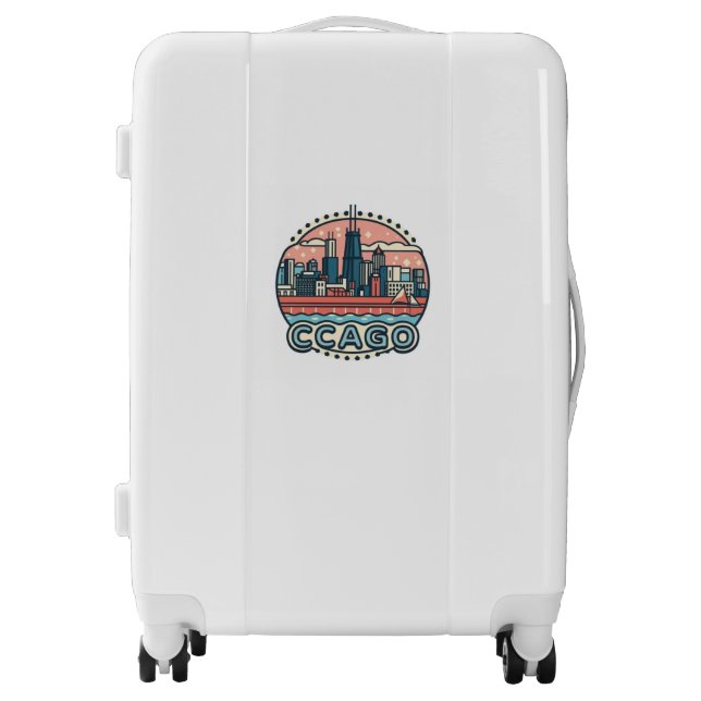 Chicago Skyline On The go A Traveler's Perspective Luggage (Front)