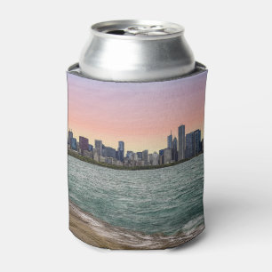 Chicago Skyline Painterly Can Cooler