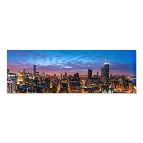 Chicago Skyline Panoramic  Photo Print