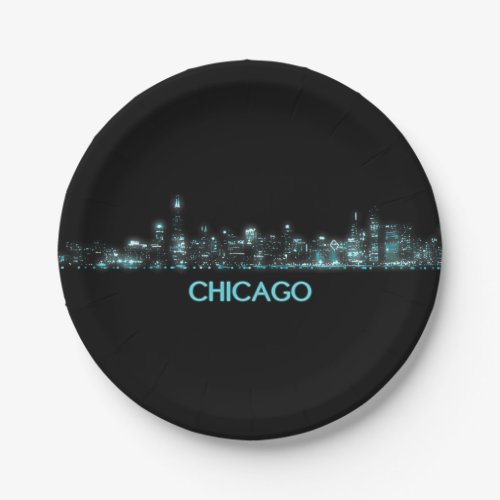 Chicago Skyline Paper Plates
