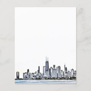 Chicago Skyline Paper Sheet