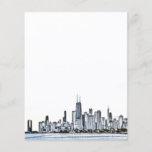 Chicago Skyline Paper Sheet