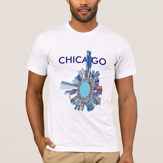 chicago skyline planet T-Shirt (Front)